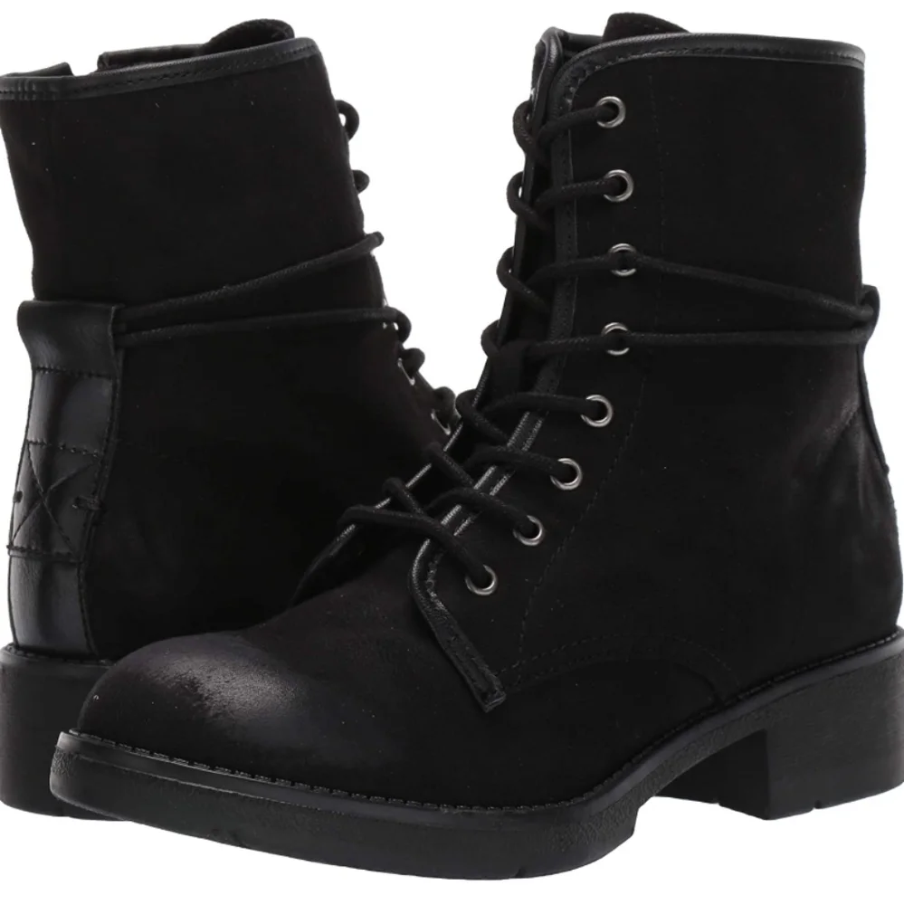 Rock & Candy by Zigi Hurley Faux Suede Ankle Lace-up Boots Black -7 - Picture 5 of 9